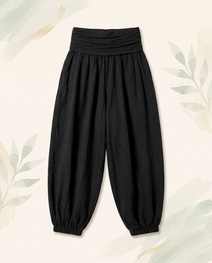 Plain Cotton Harem Pants — flat-lay view