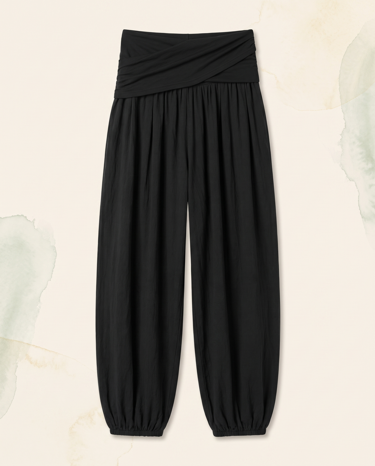 Plain Cotton Harem Pants — flat-lay view