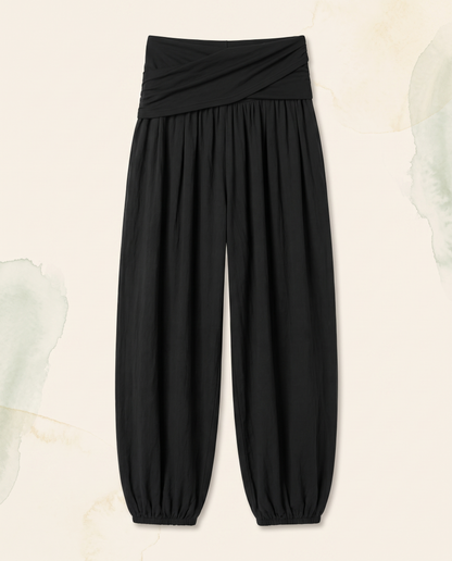Plain Cotton Harem Pants — flat-lay view