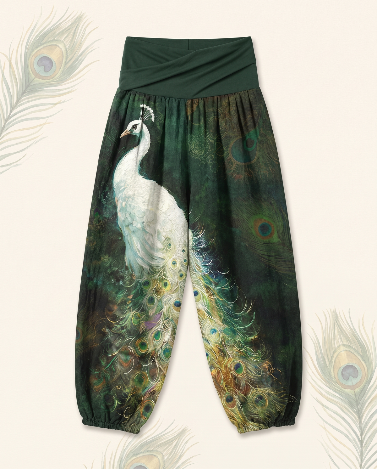 Peacock Cotton Harem Pants — alternate view