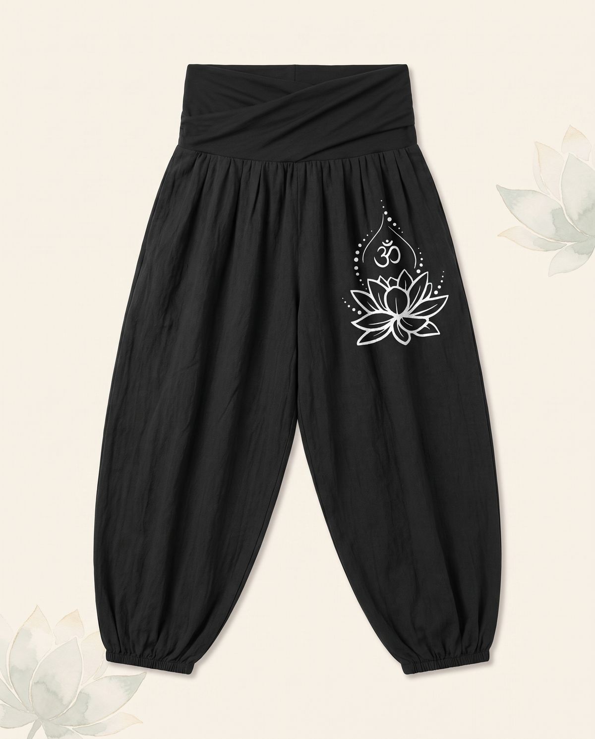 Lotus & Om Cotton Harem Pants — alternate view