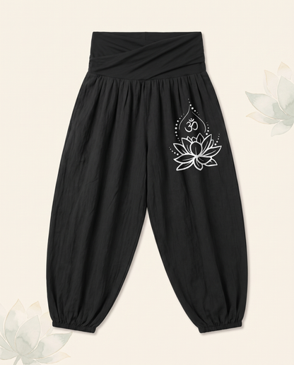 Lotus & Om Cotton Harem Pants — alternate view