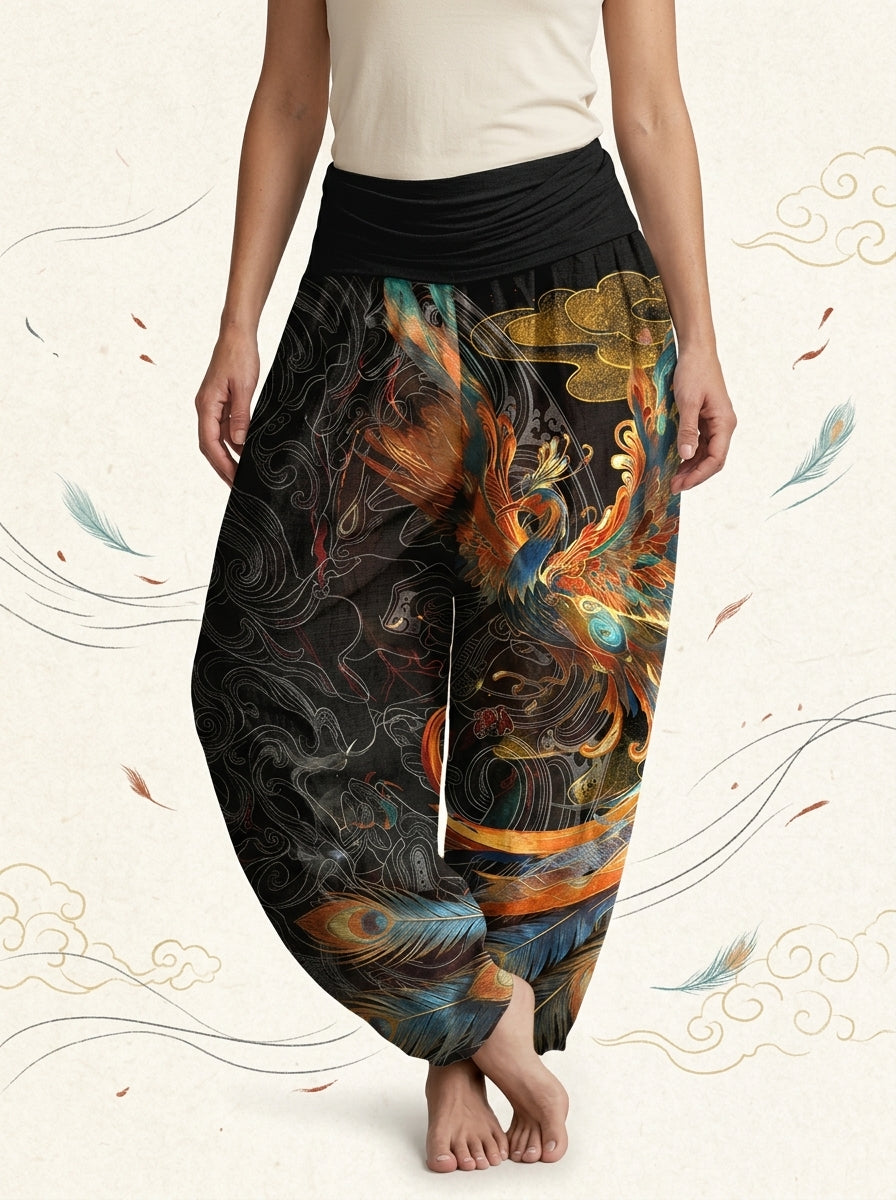 Phoenix Cotton Harem Pants — worn by a model