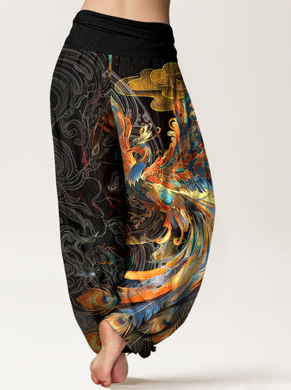 Phoenix Cotton Harem Pants — back model view