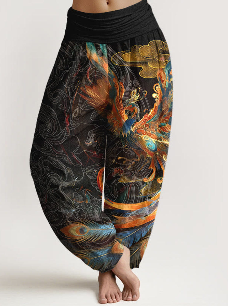 Phoenix Cotton Harem Pants — front model view