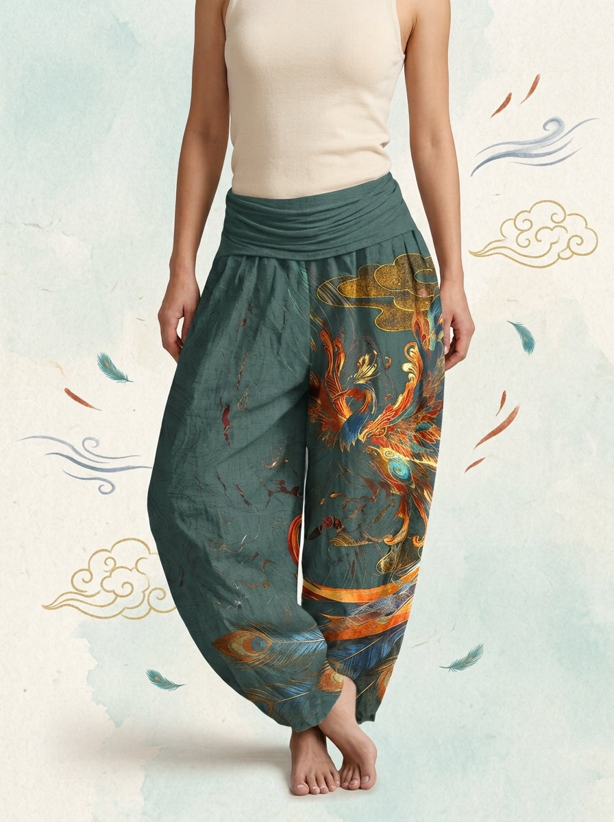 Phoenix Cotton Harem Pants — worn by a model