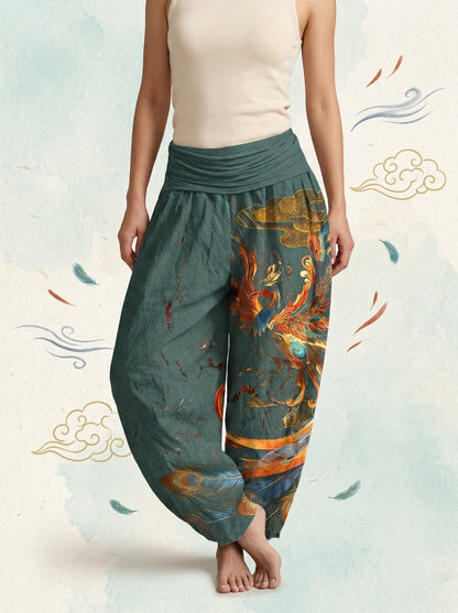 Phoenix Cotton Harem Pants — worn by a model