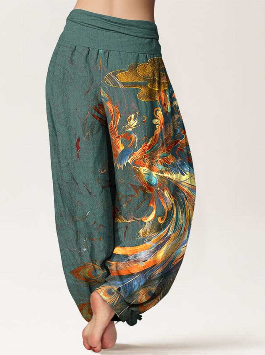 Phoenix Cotton Harem Pants — back model view