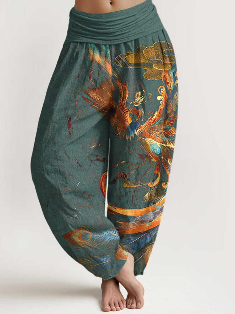 Phoenix Cotton Harem Pants — front model view