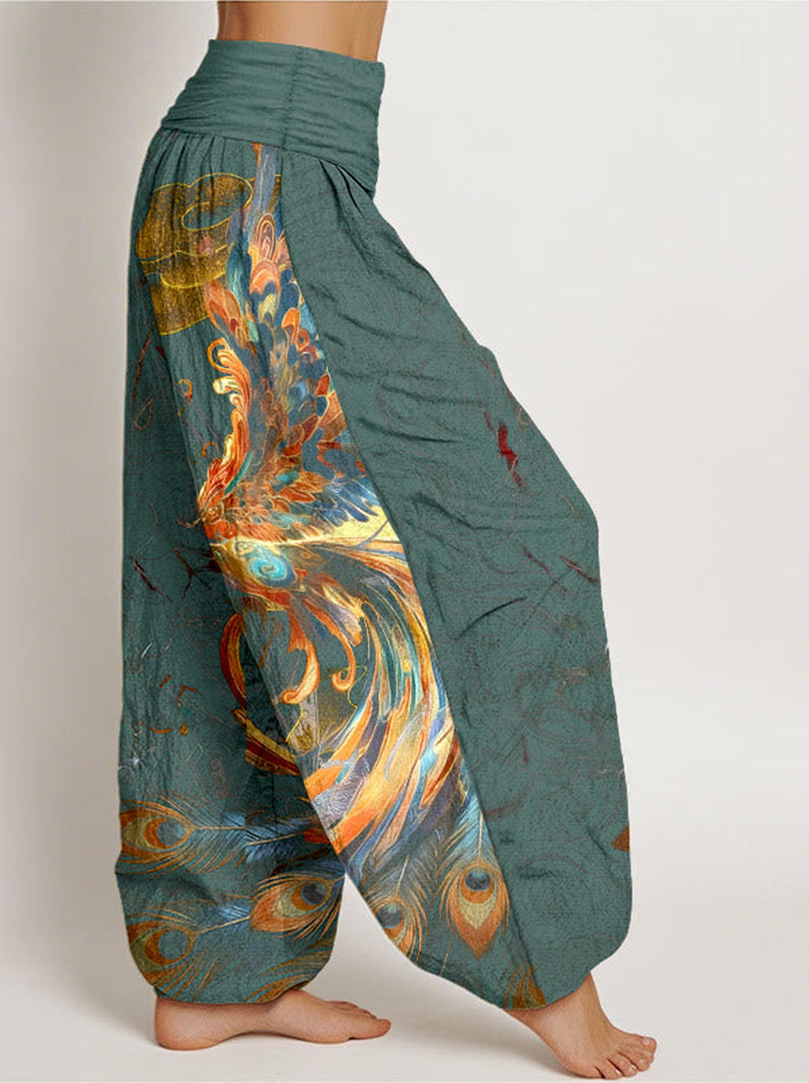Phoenix Cotton Harem Pants — side model view