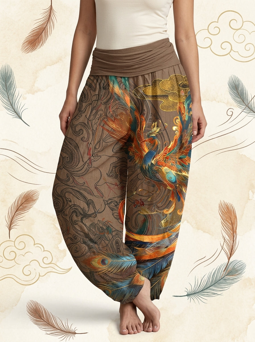 Phoenix Cotton Harem Pants — worn by a model