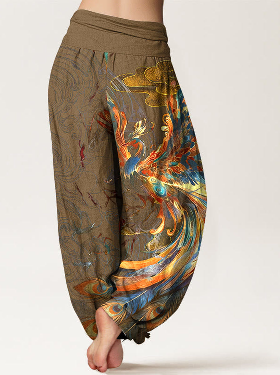 Phoenix Cotton Harem Pants — back model view