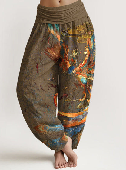 Phoenix Cotton Harem Pants — front model view